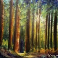 15G  Alberto Romer, Aquarell Pastell 50x60cm 2015, Aus Bäumen wird Wald